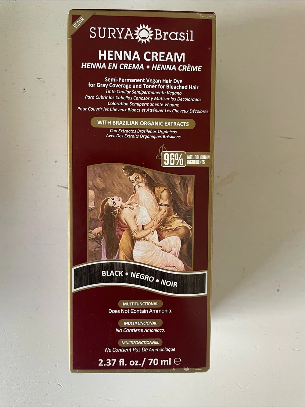 Surya Brasil Henna Cream Hair Color - Black